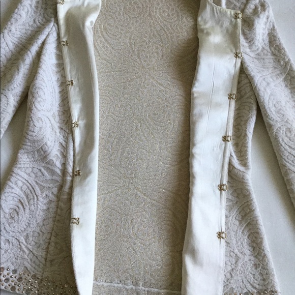 ST JOHN Gold Gilded Dress Jacket Swarovski Crystal - Picture 6 of 8